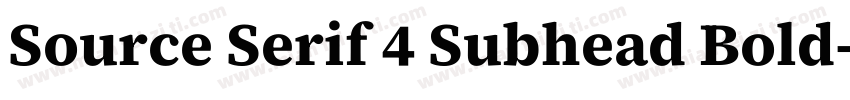 Source Serif 4 Subhead Bold字体转换